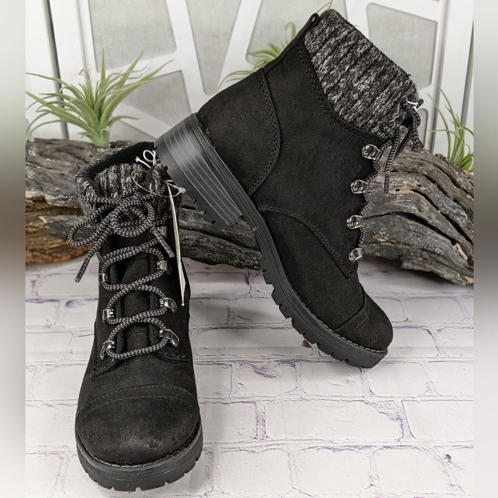 Universal Thread Danica Microsuede Lace-Up Boots